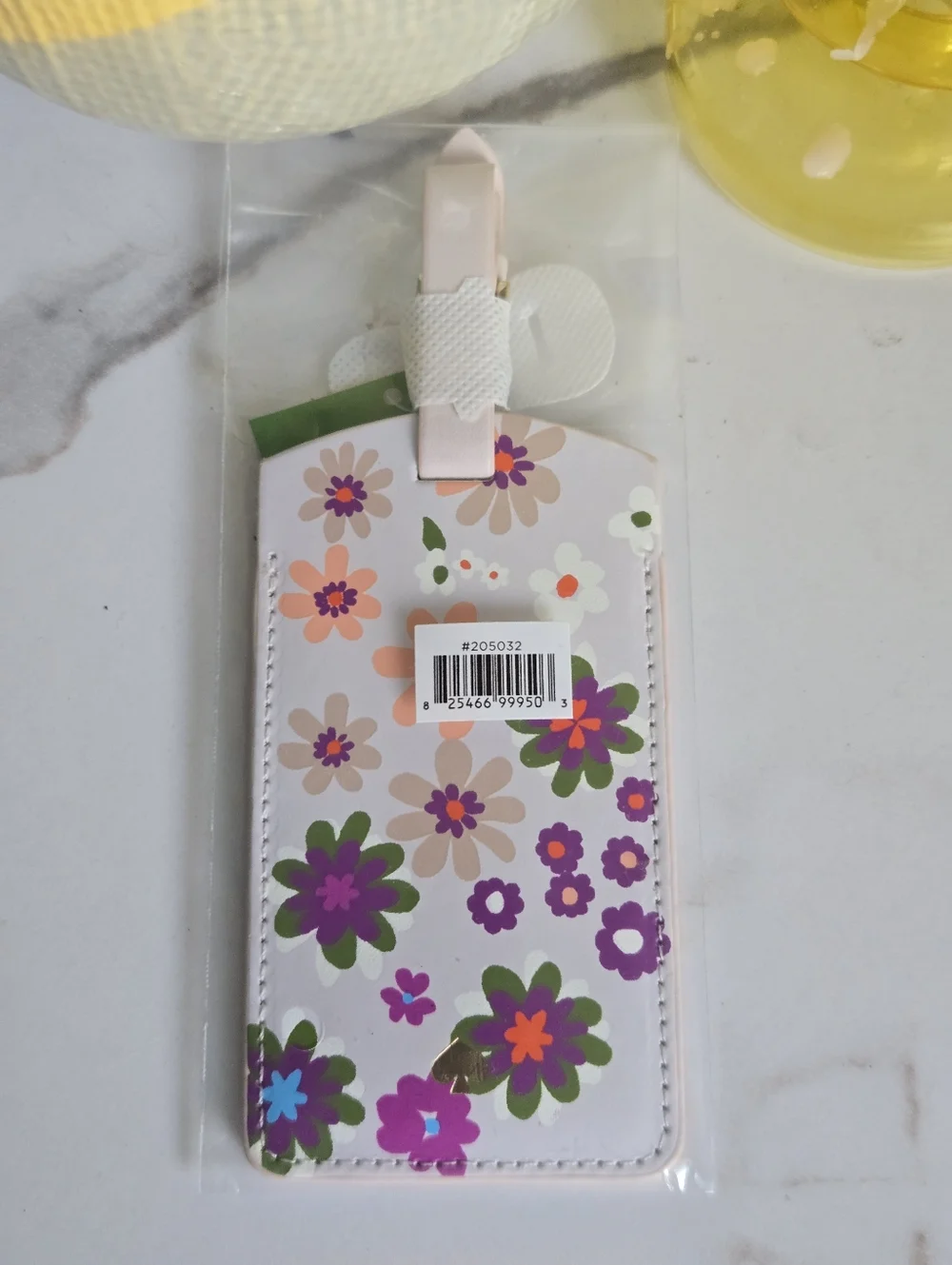 NWT Kate Spade Pacific Petals floral luggage tag